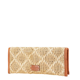 ケイトスペード クラッチバッグ セカンドバッグ ベージュ ブラウン ラフィア レザー レディース Kate Spade 【中古】